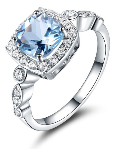 Aro Anillo De Compromiso Plata 925 Gema De Topacio Sp1tc8s