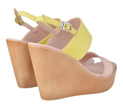 Sandalias Taco Chino De Mujer De Cuero Lappas - Ferraro