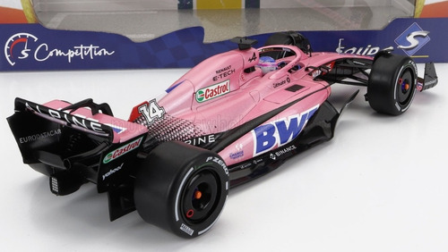 F1 Alpine A522 #14 Fernando Alonso Bahrain 2022 Escala 1/18 Rosa