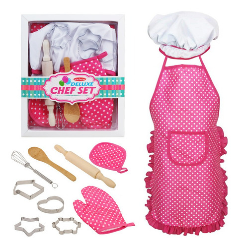 Set Delantal De Cosplay + Gorro De Chef Para Cocinar 11 Piez