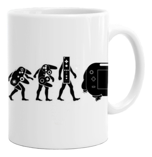 Taza Gamer Evolution Evolucion Oficina Colores Regalos #546