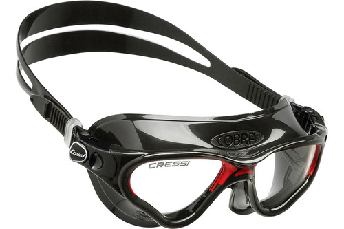 Gafas de natación Cressi Cobra de color negro/rojo