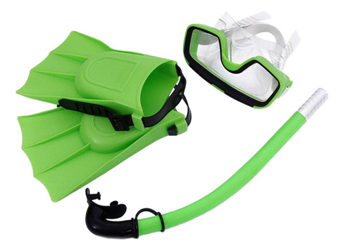 Conjunto De Esnórquel, Tubo De Verde Talla Ue 35 A 39