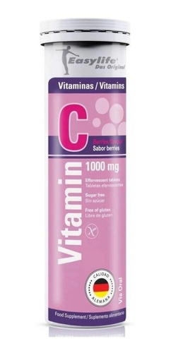 Vitamina C Efervescente Berries 1000mg X20com (easy Life)