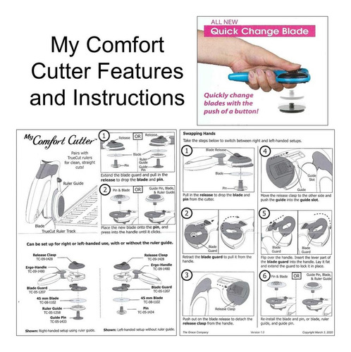 Conjunto De Cortador Rotativo De Truecut-3 Ítems: Regla De Y