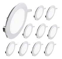 Comprar Pack X 10 Panel 24w Luz Día Fría Embutir Plafón Led Circular Color Blanco Color De La Luz Blanco