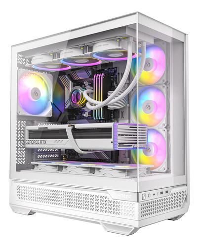 Antec C7 Argb Blanco, Soporte De Gpu Rtx 40, 4 Ventiladores