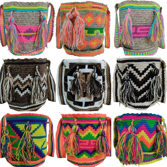 Mochilas Wayuu Pequeñas Originales Bolsos Tejidas Mano | Cuotas sin interés