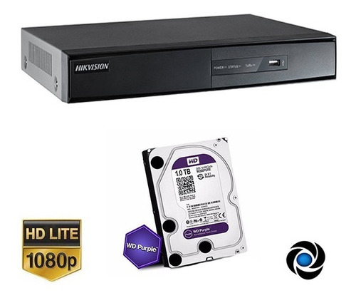 Dvr 8ch Hikvision 1080p Hd Tvi Cctv Hdmi Vga P2p + Disco 1tb