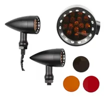 Comprar Kit 2 Peças Piscas Bullet Moto Custom Metal Cafe Racer Lente