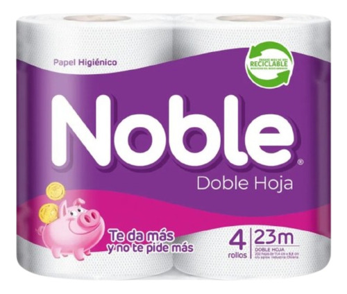 Papel Higienico Noble Doble Hoja 23 Metros - Pack 40 Rollos