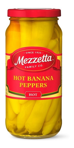 Chiles Enteros Picantes Mezzetta Banana Hot Peppers 473ml