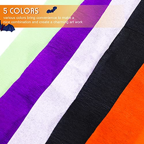 15 Rollos De Papel Crepé De Halloween, Papel De Serpen...