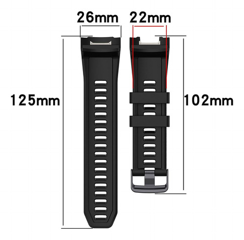 Abanen 26 Mm De Reloj Para La Banda De Reloj De Silicona De
