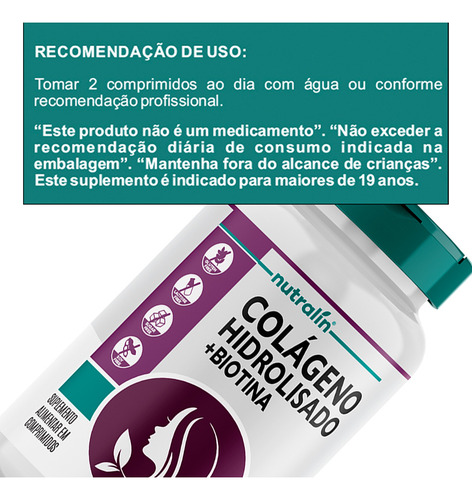 Colágeno Hidrolisado Nutralín 60 Comprimido