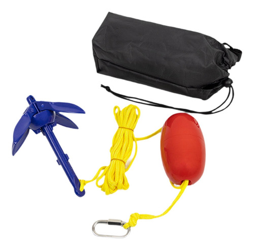 Anclaje Para Barco Plegable Compacto Con Cuerda Y Bolsa De