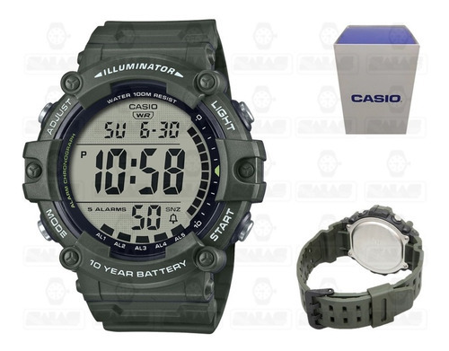 Reloj Casio Digital Hombre Full Color Del Fondo Negro Ae-1500whx-3a