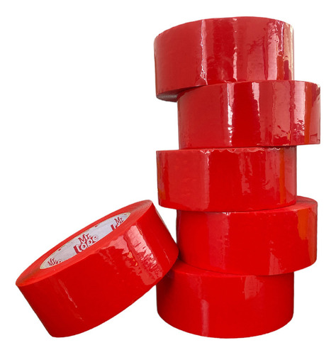 Cinta Adhesiva Empaque Rojo Mr Tape 48mmx150m 6 Piezas