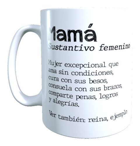 Taza Definición De Mamá, Regalo Día Madre, Alta Calidad