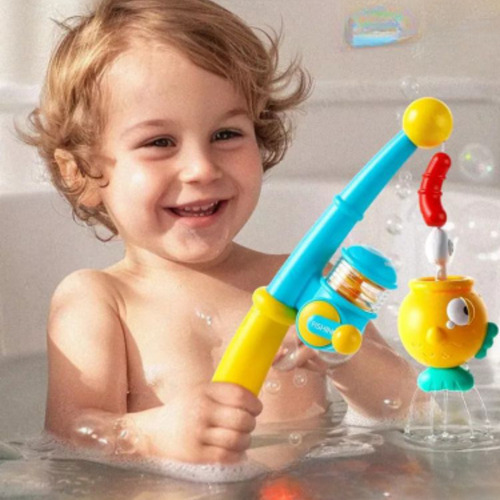 Brinquedo Pescaria De Banho Com Vara Anzol Peixes BebĂȘ +18m