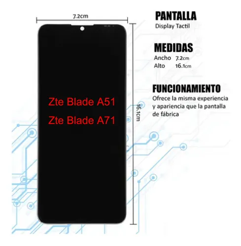 Pantalla Táctil Lcd Para Zte Blade A51 A71
