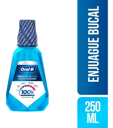 Enjuague Bucal Oral-b 100% Menta Refrescante 250ml