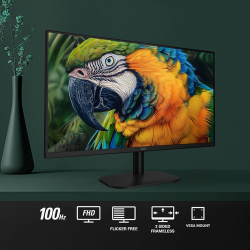Monitor Ips Sin Marco Aoc 24b2h2 24, Fhd 1920x1080, 100 H...