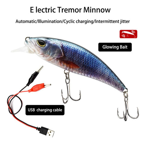 Señuelos De Pesca Led Luminosos, Eléctricos, Recargables, Ve