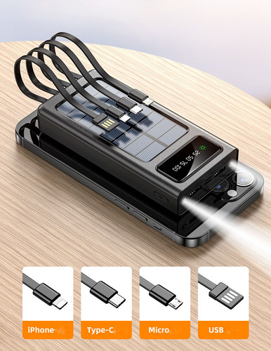 Power Bank 20000mah Carga Rápida Usb/para iPhone/type-c