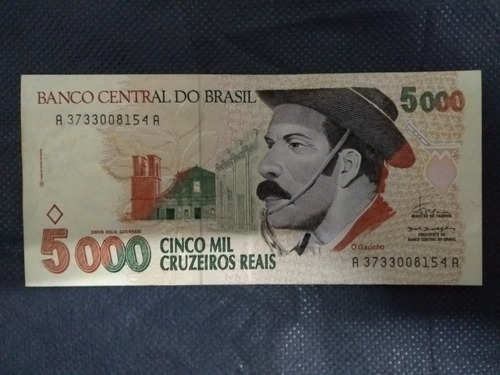Cédula De 5000 Cruzeiros Reais 