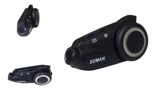 Intercomunicador Universal Soman Casco Moto Camara Hd 1080p 