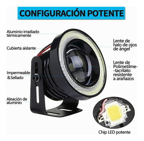 Un Par De Faros Antiniebla Led 3,5in Ojos De Ángel