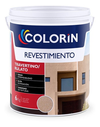 Revestimiento Travertino Rulato Fino Colorin 30 Kilos