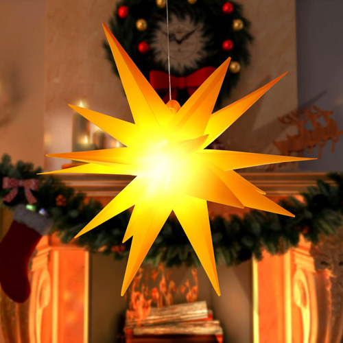 Luz Estrella Moravia Navidad 23  Parte Superior Arbol 3d