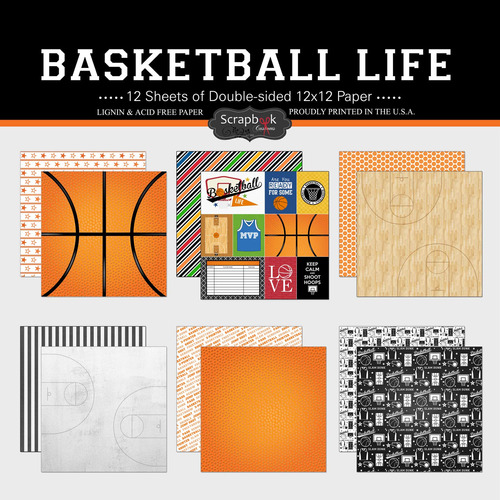 Scrapbook Customs Tematica Papel Kit Vida Baloncesto