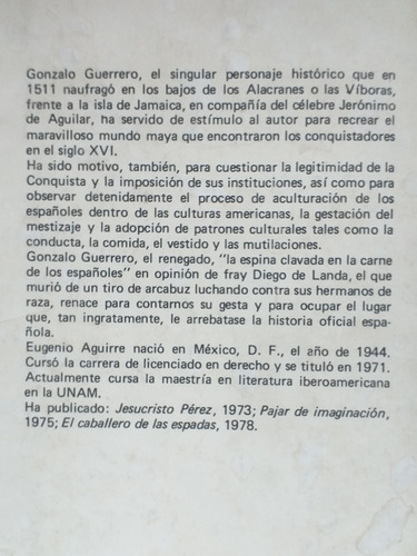 Gonzalo Guerrero De E. Aguirre 1° Ed. (1980) Martínez (Usado)