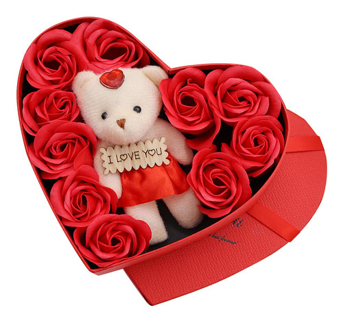 Caja De Flores De Rosas De Jabón, Flores Artificiales Para