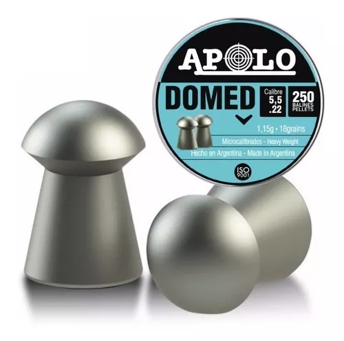 Balines Apolo Domed X250 5.5 Mm Rifles Aire Comprimido