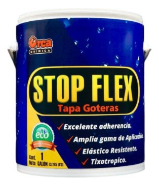 Stop Flex Sellador Acrílico Marca Orca Stopflex Galon