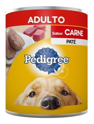 Alimento Pedigree Adulto Carne para cão adulto todos os tamanhos sabor carne em lata de 290g