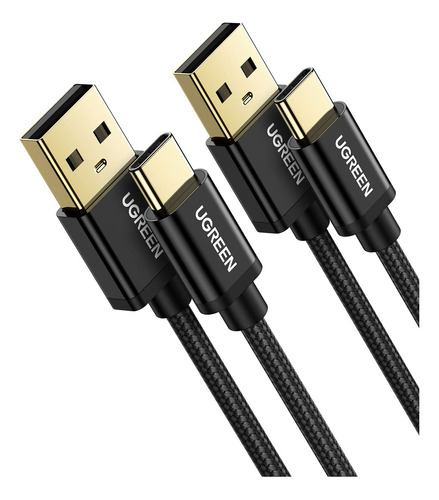 2 Cables Trenzados Usb-c A Usb-a 3mt Ugreen -qmg3