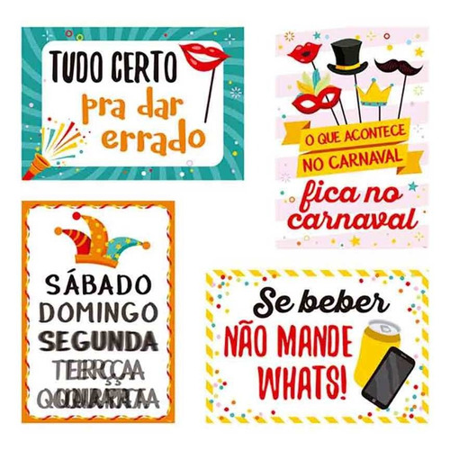 Cartaz Decorativo Carnaval Regina 4und