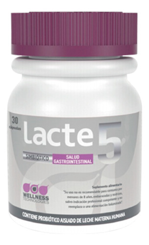 Lacte 5 Gastrointestinal Probiótico En Cápsula Vegano