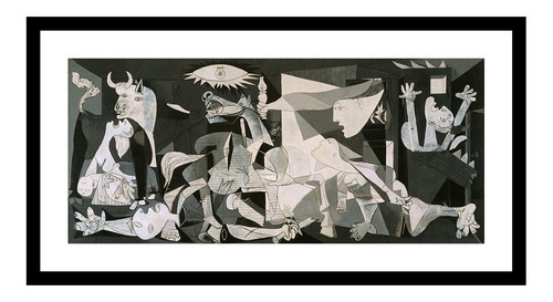 Cuadro Guernica Picasso 90x48 Cm Marco Calidad Myc Arte