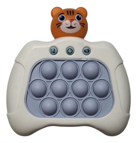 Pop It Eletrônico Jogo Anti Stress Brinquedo Tigre Cor Branco-azul