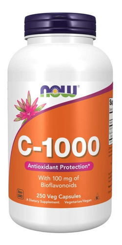 Vitamina C 1000 Mg 250 Tabletas Now Original Importado 