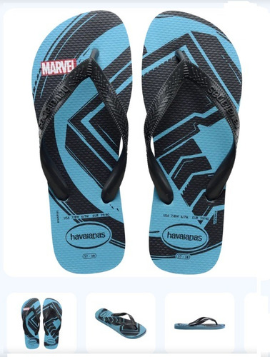 Ojotas Havaianas Top Marvel Logomania Adultos Y Niños / As