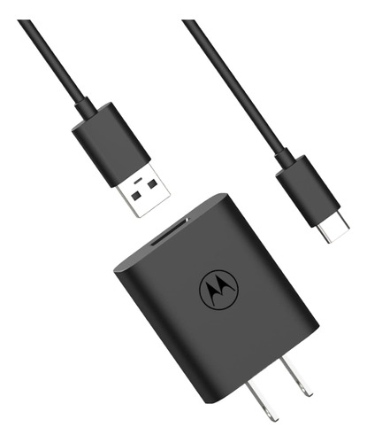 Motorola Turbopower 20 Qc3.0 Cargador Con Cable Usb-a A Usb-