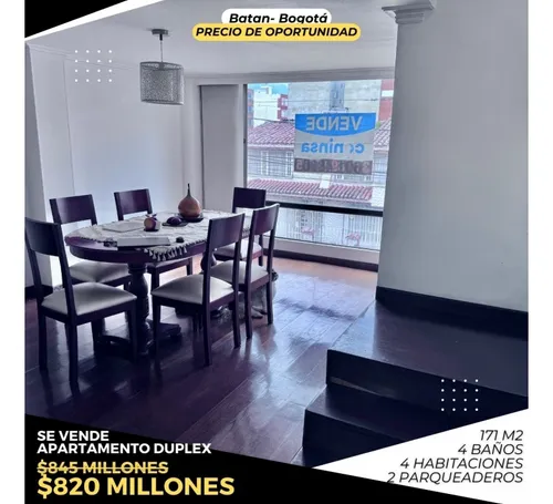Venta Apartamento Duplex Batan Bogota Ubicación Privilegiada