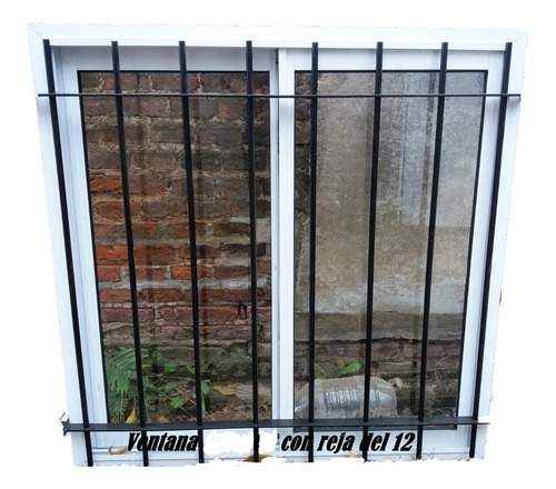 Ventana De Aluminio 120 X 110 Con Reja Ø12 